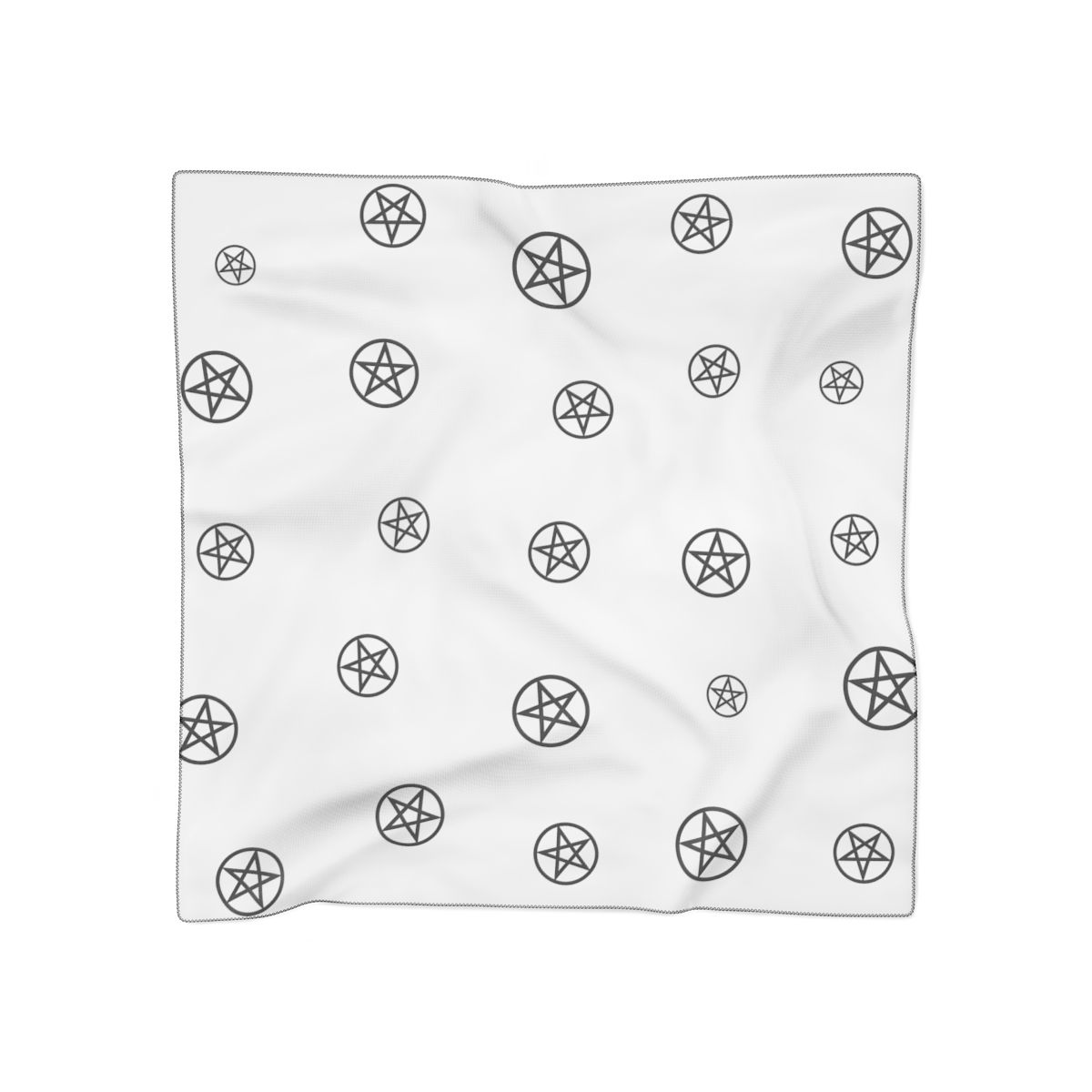 Pentacle Poly Scarf White