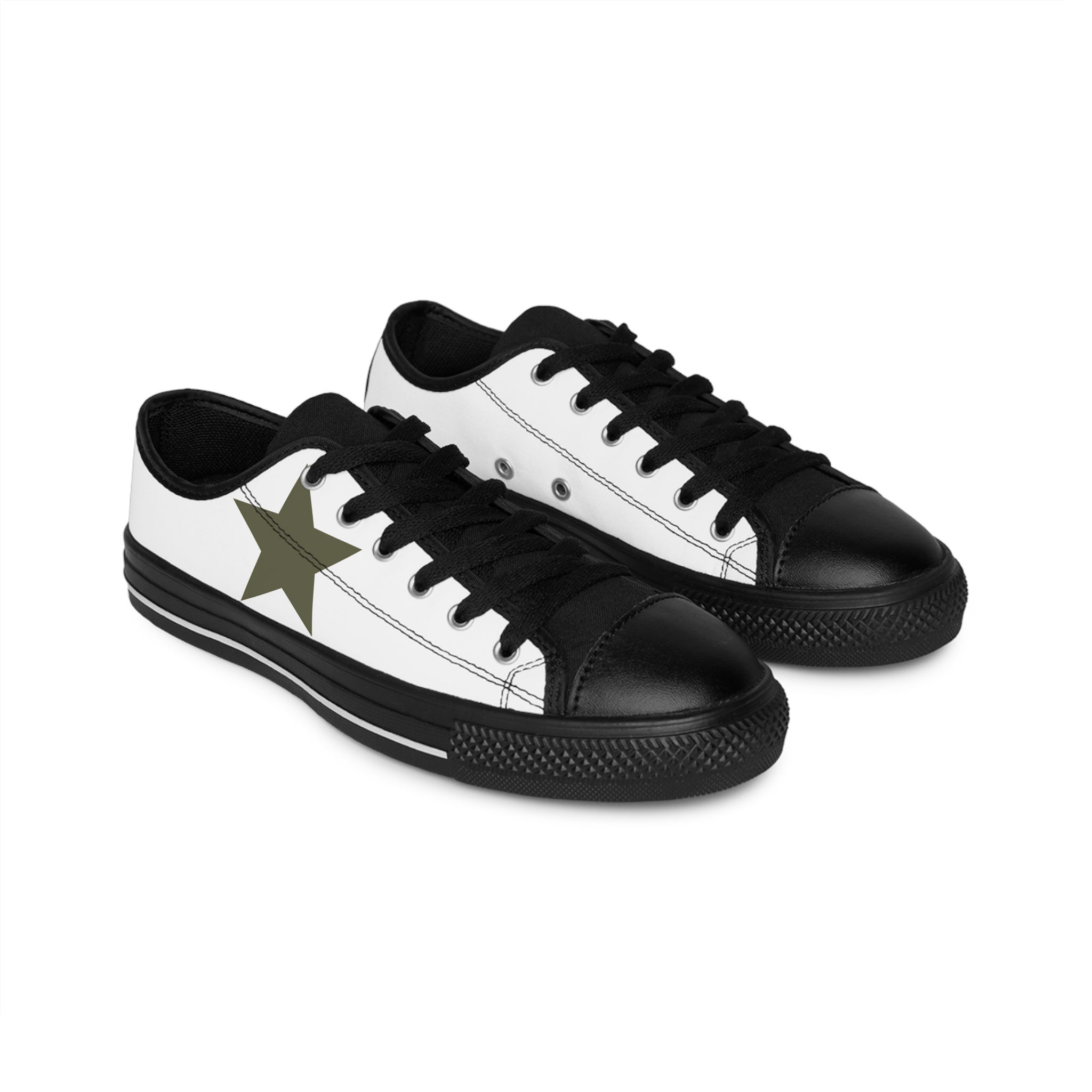 Men's Shoes With A Star On The Sides.