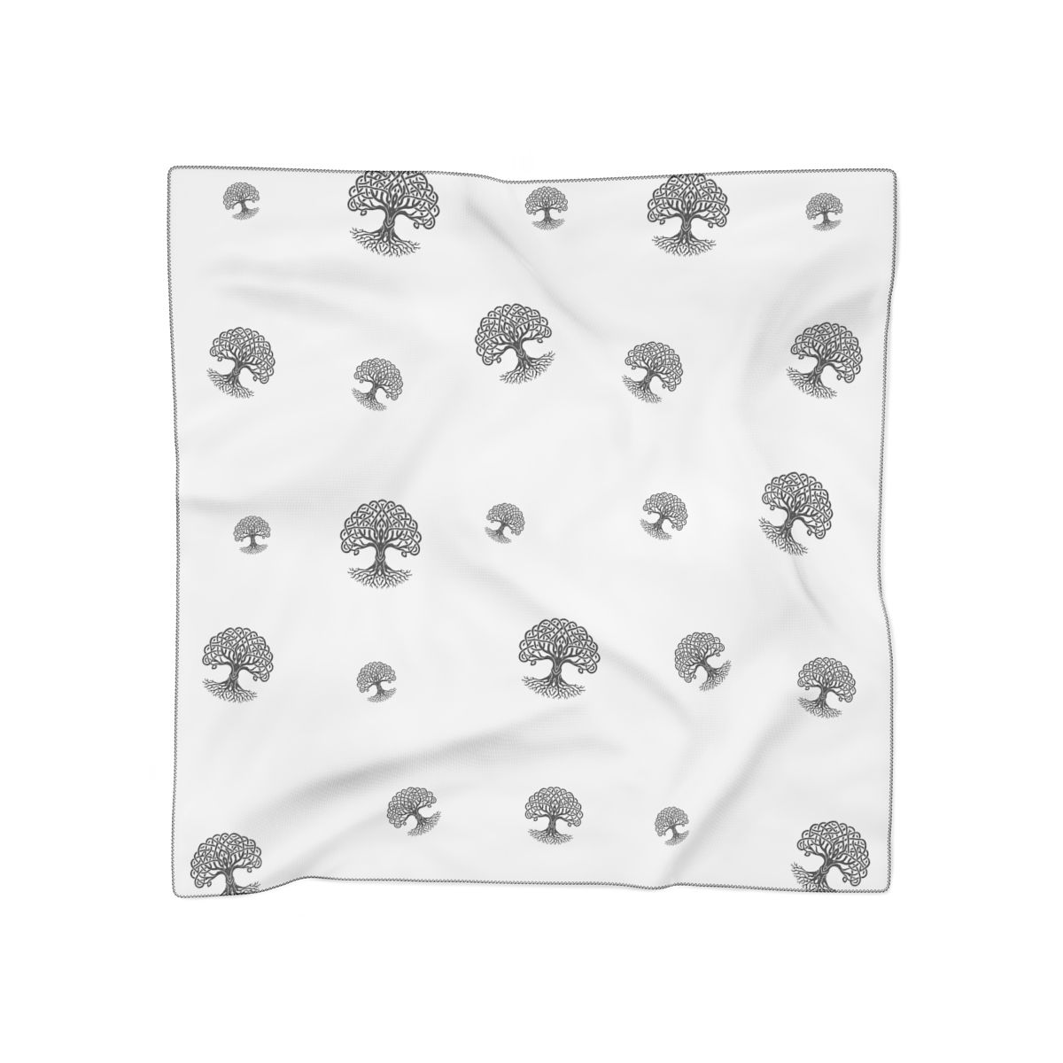 Celtic Poly Scarf White