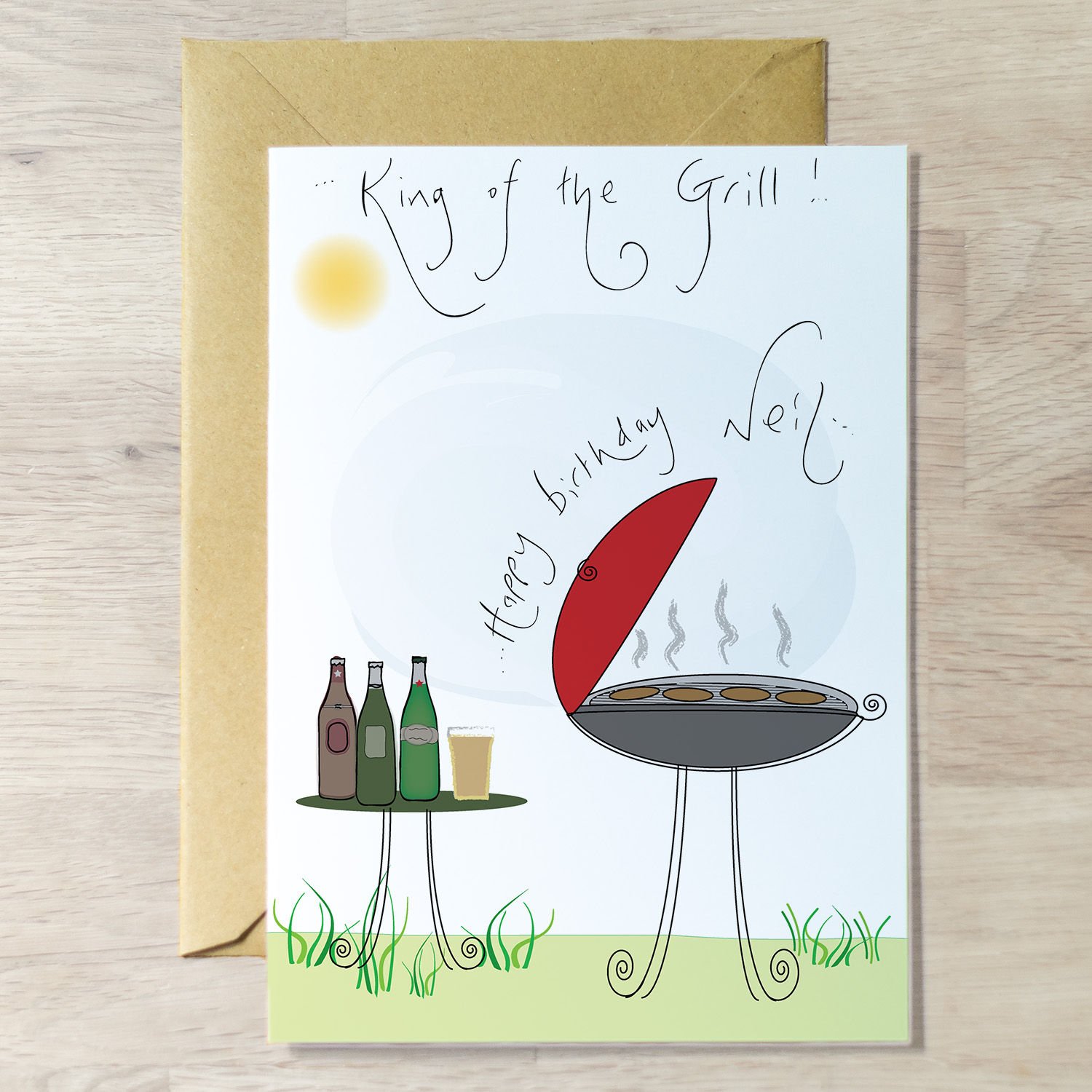 BBQ Design Birthday Card
