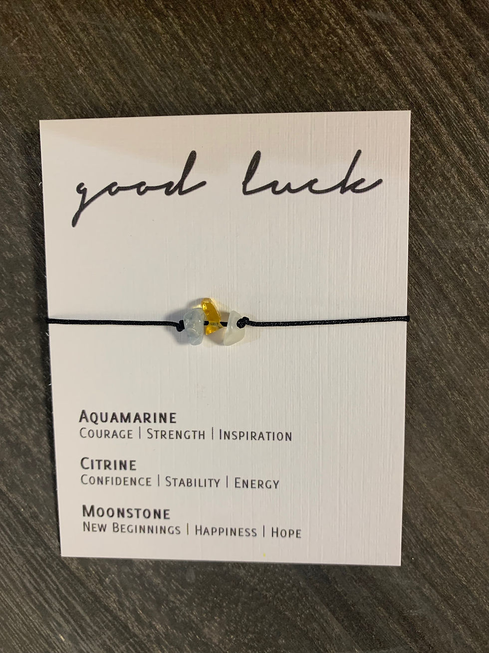 Thumbnail: Adjustable Crystal Bracelet - Good Luck