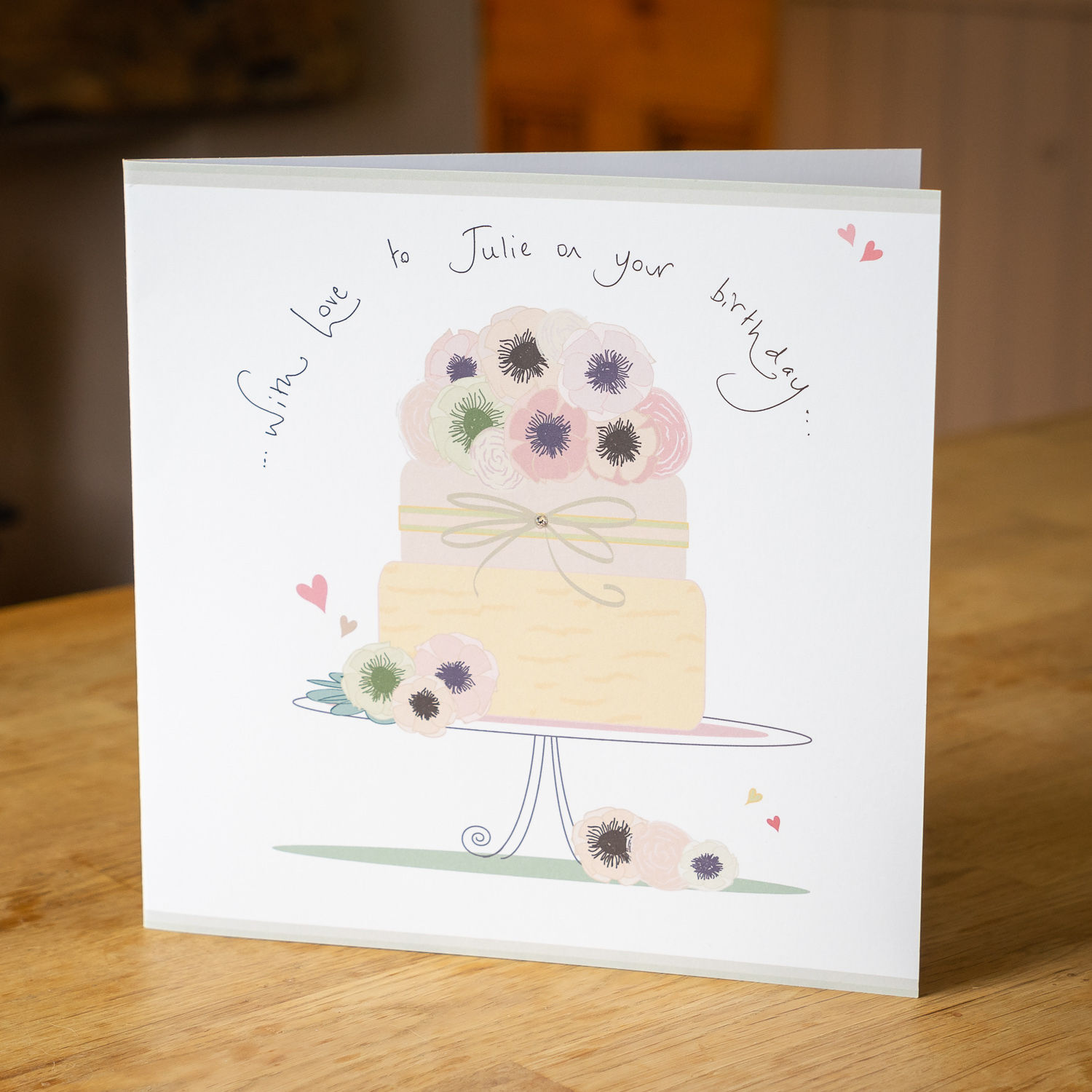 Celebration Cake Design - Large Personalised Card