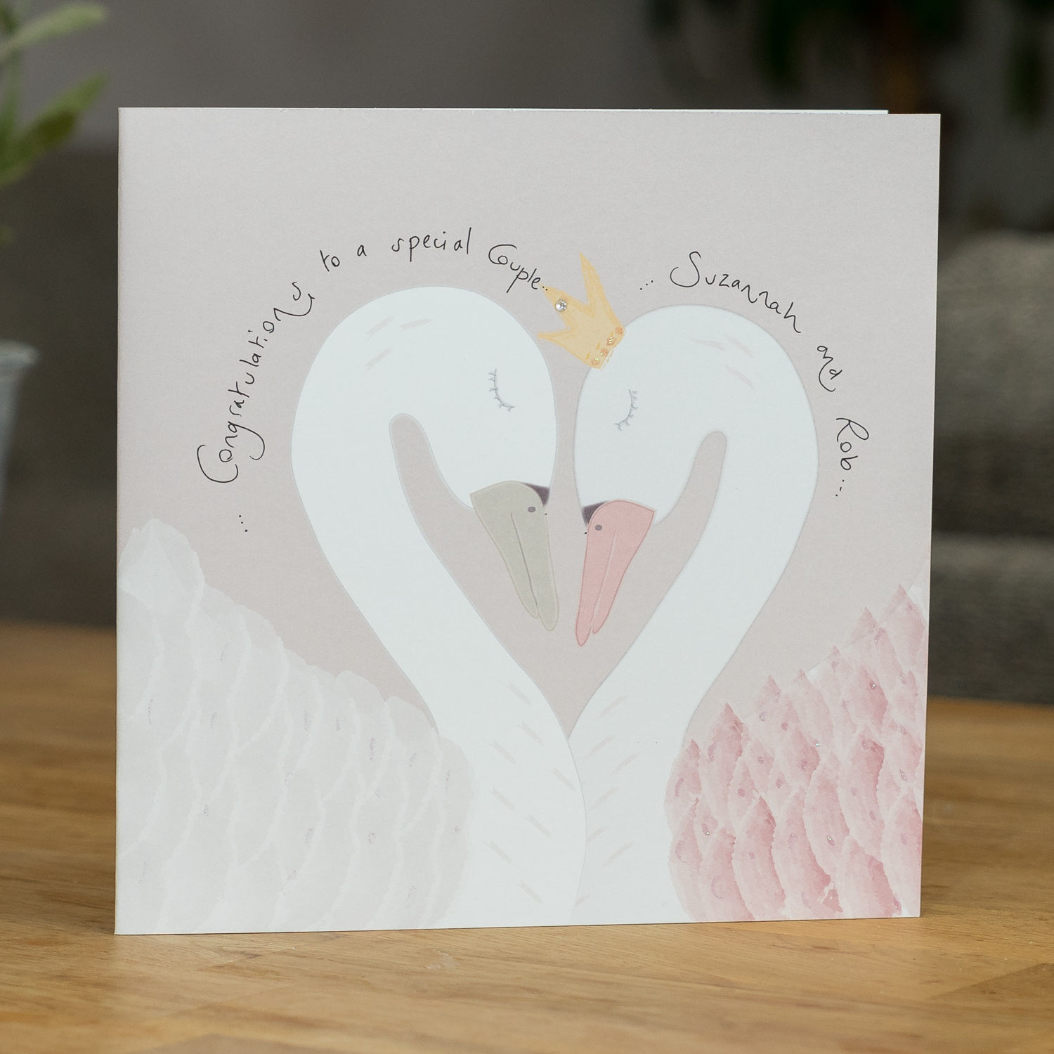 Elegant Swans Design - Large Card