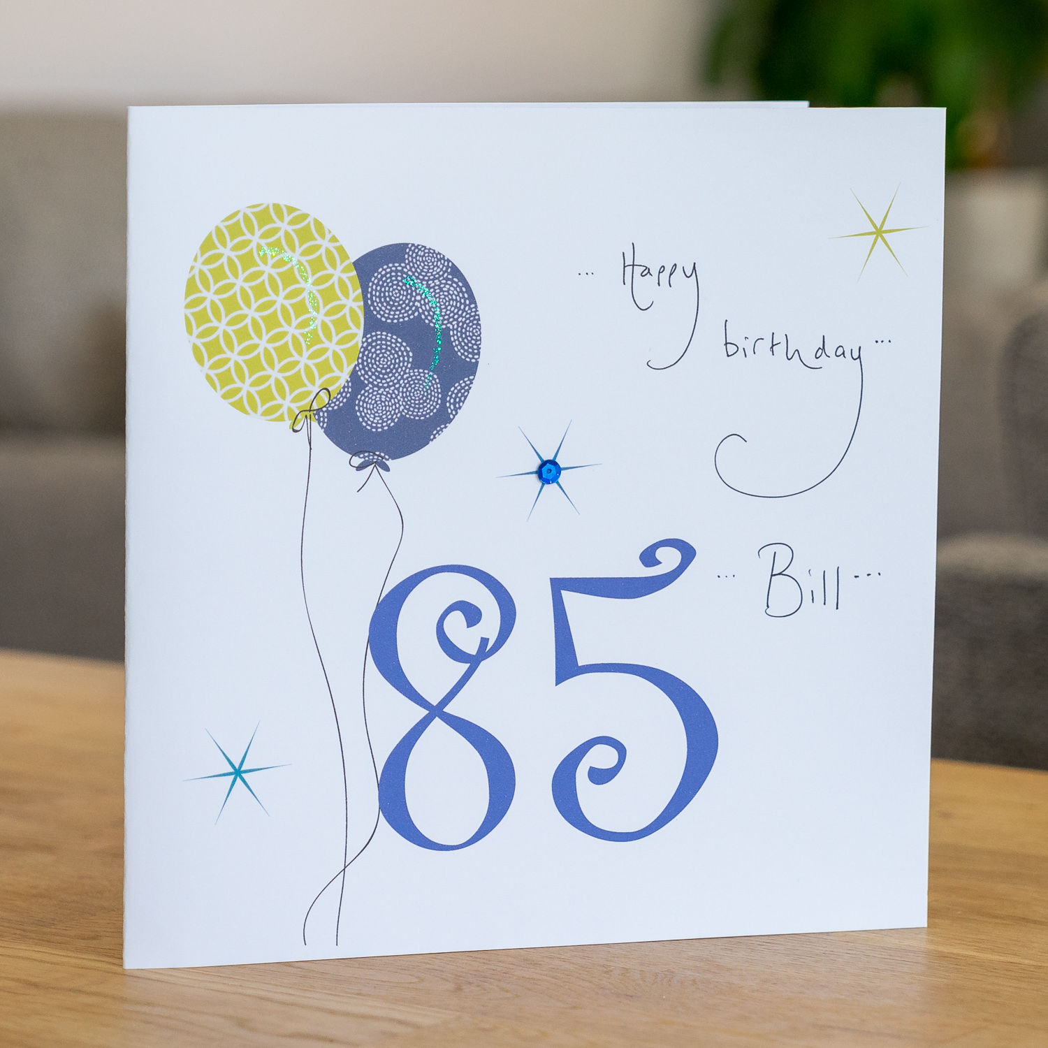 Birthday Balloon - Age 85 - Large Card