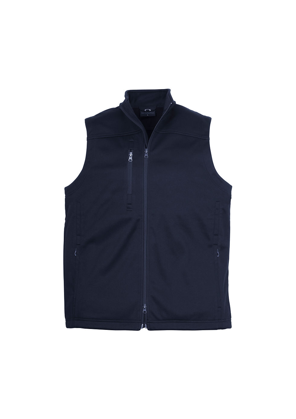 Navy blue vest with zippered pockets