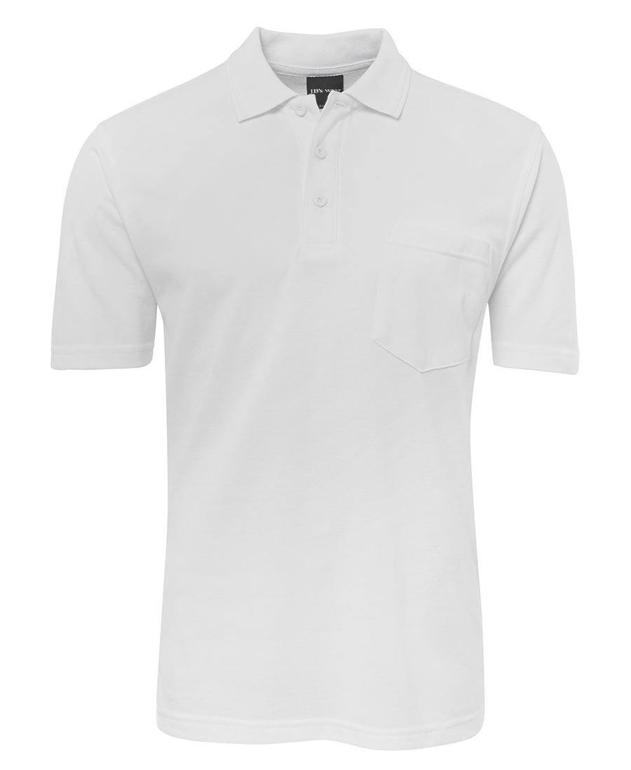 Thumbnail: White short-sleeve cotton polo shirt