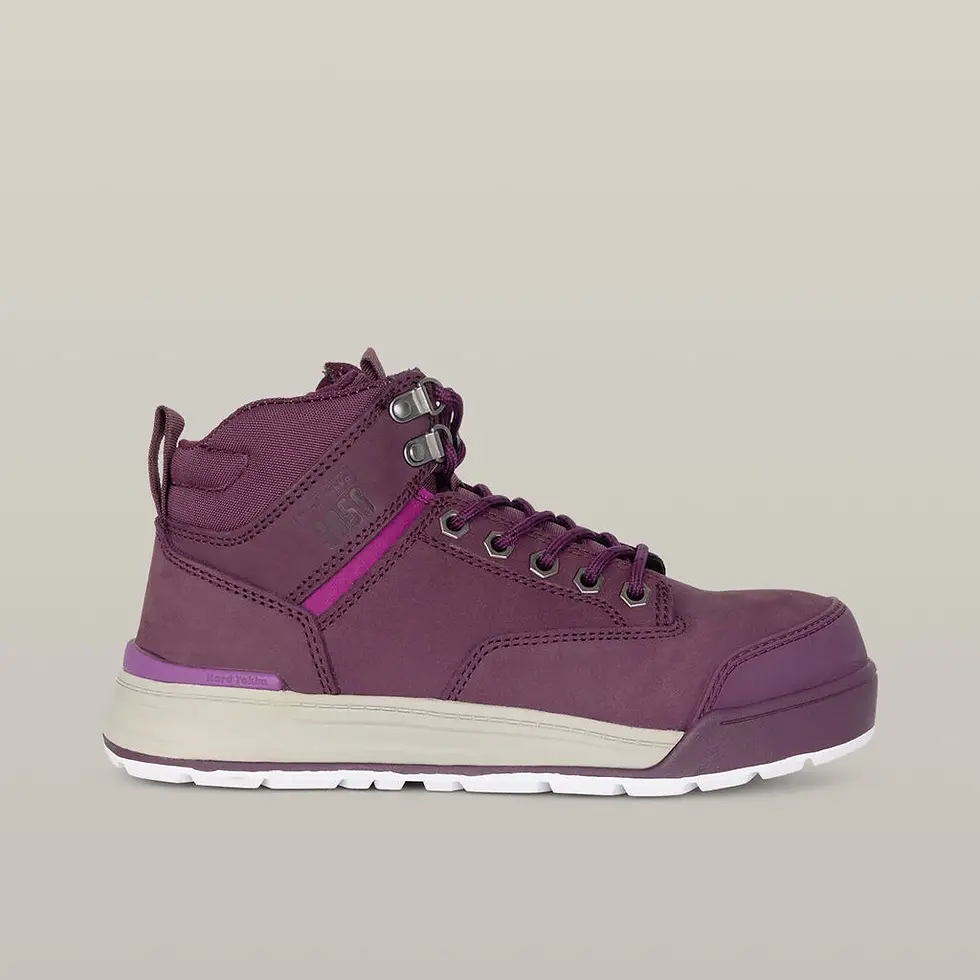 Thumbnail: Dark purple hiking boot with gray sole