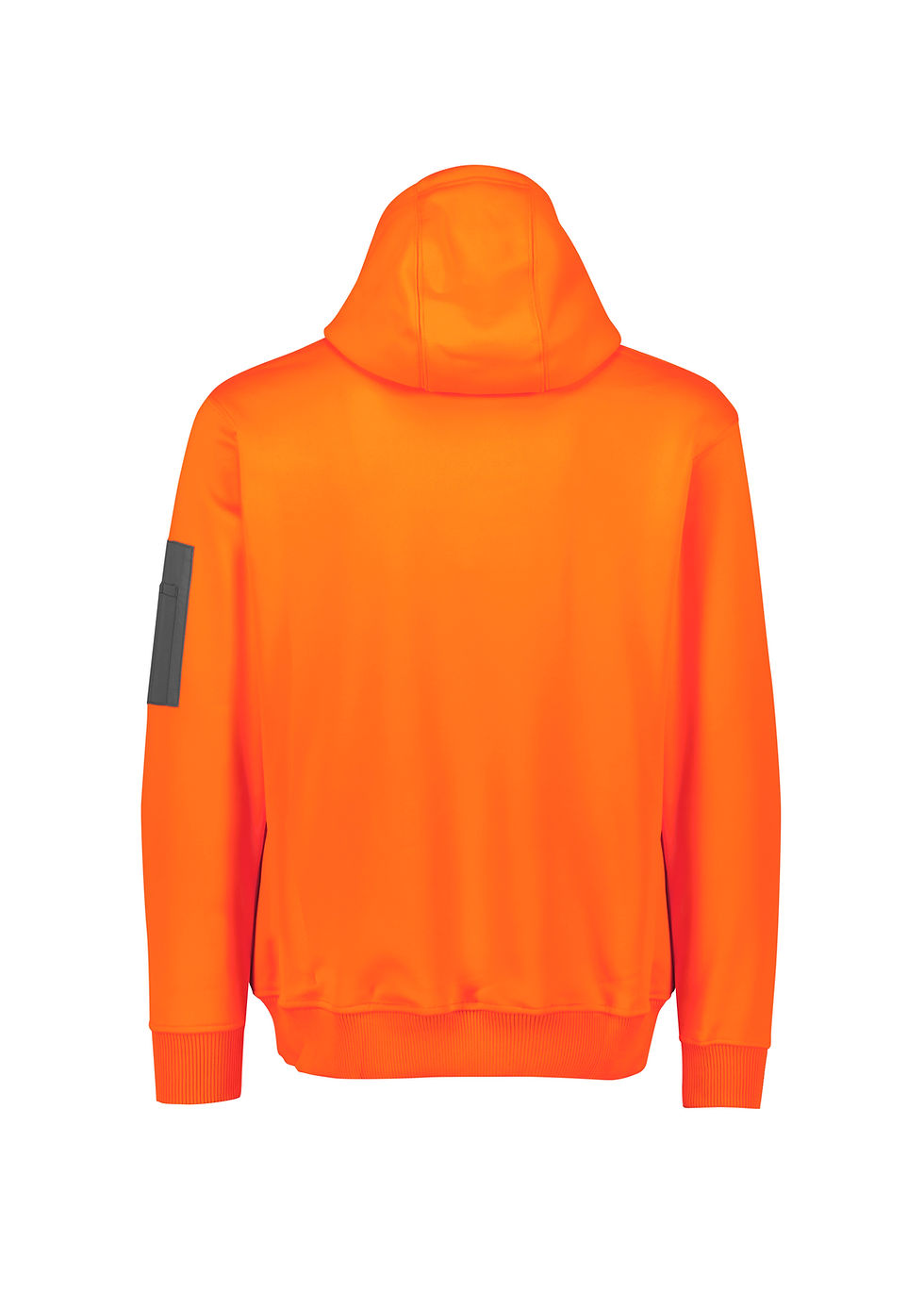 Thumbnail: Orange hoodie back with sleeve patch