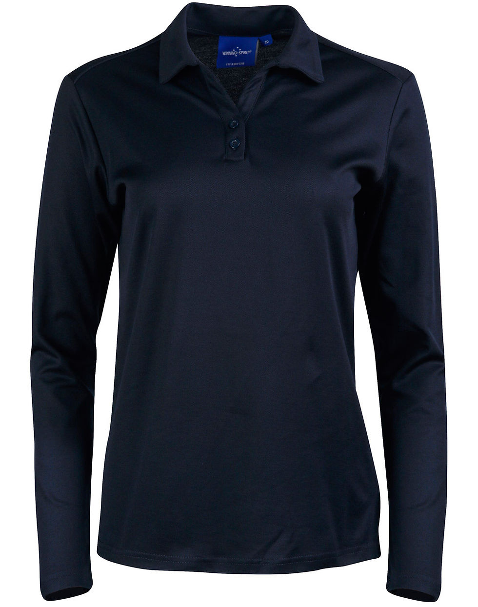 Thumbnail: Navy long sleeve polo shirt