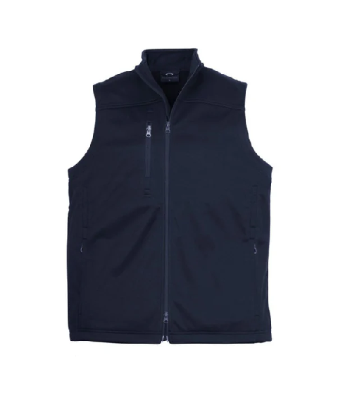 Navy blue zippered vest