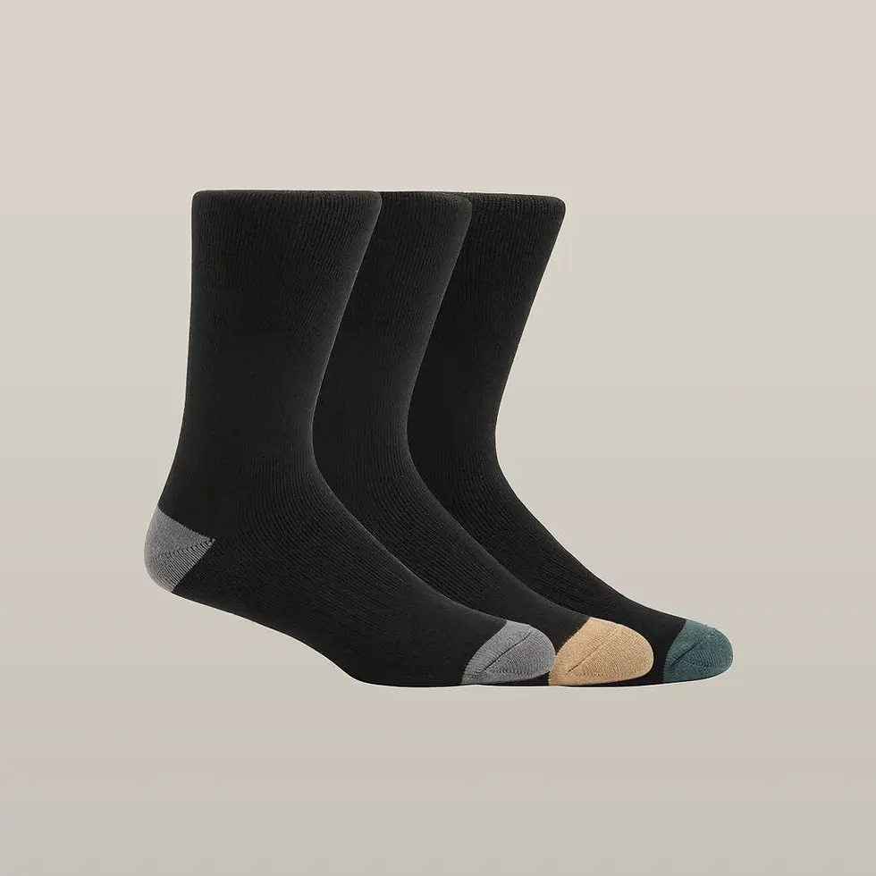 Thumbnail: Three pack of black crew socks