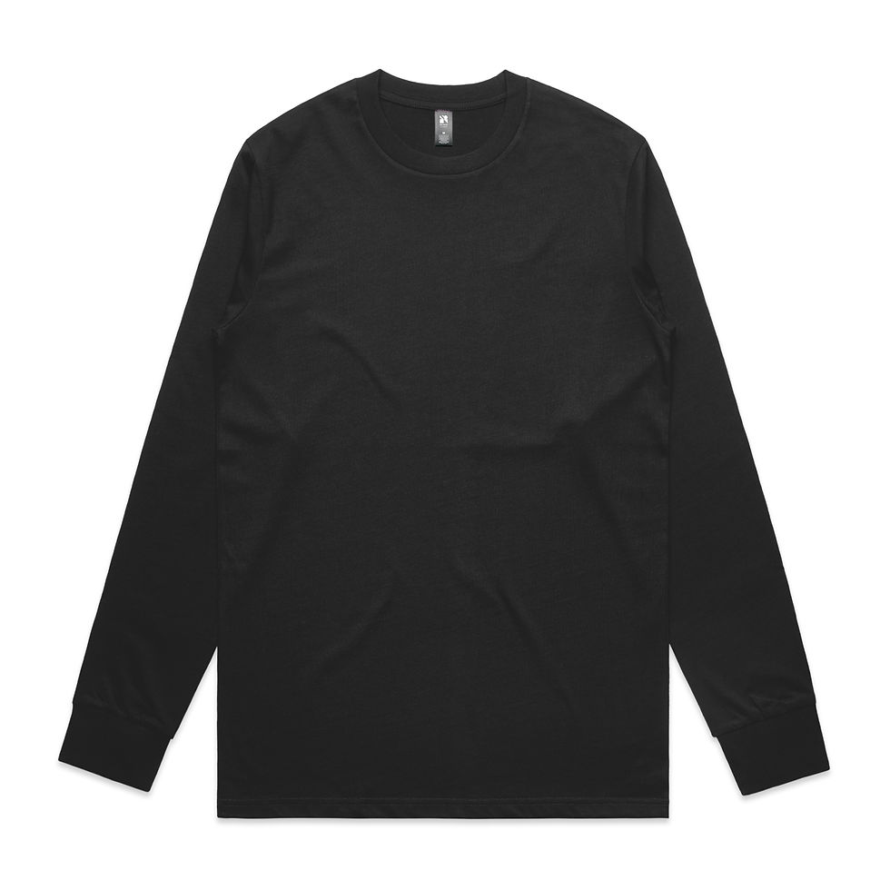 Thumbnail: Black long-sleeve crew neck shirt