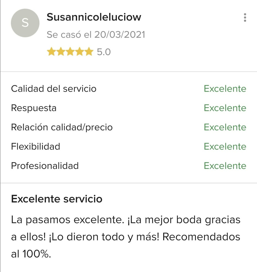 Comentario u opinión de la música el día de su boda amenizada por la Orquesta Musical Odysea en Valencia España
