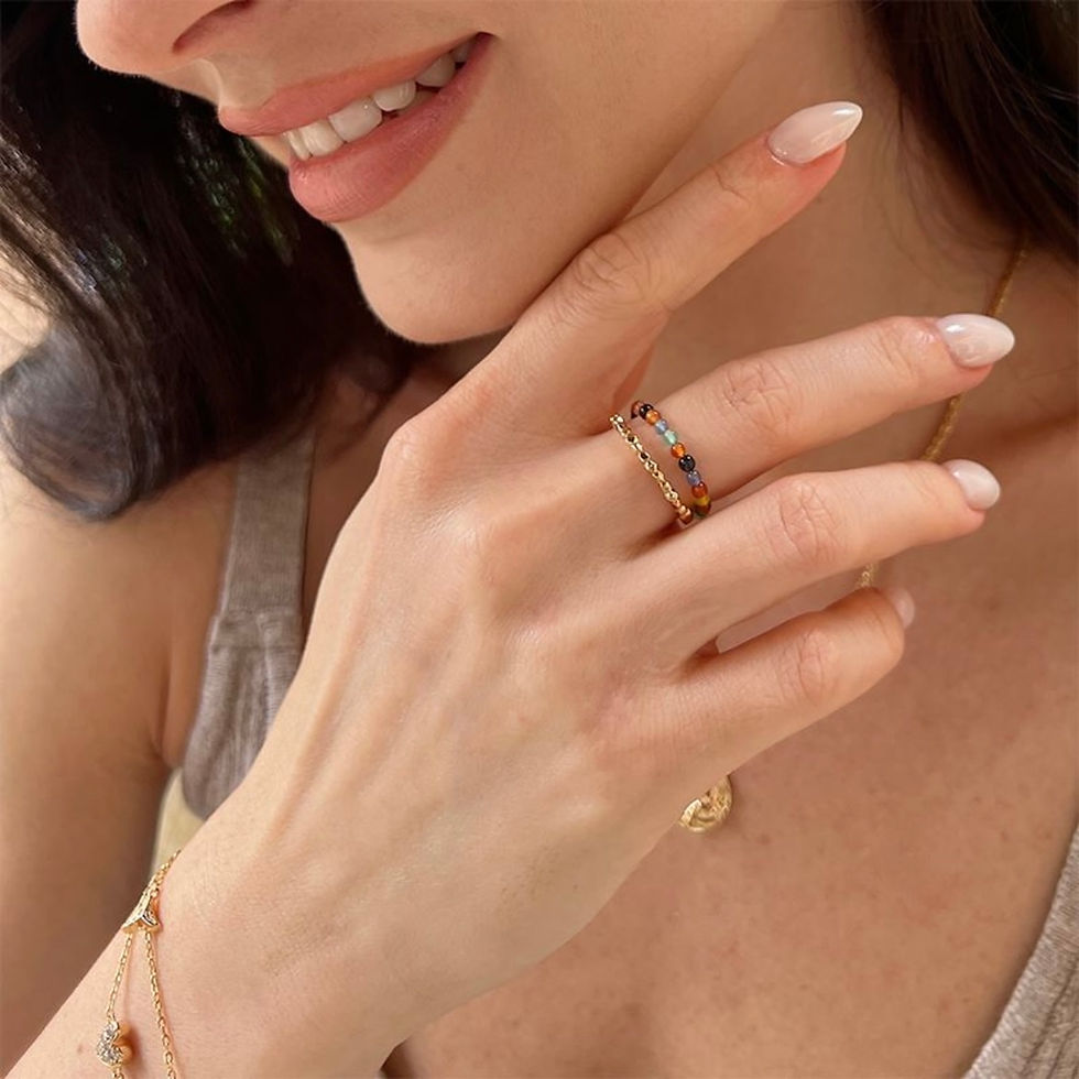 Thumbnail: beaded cobbles ring 