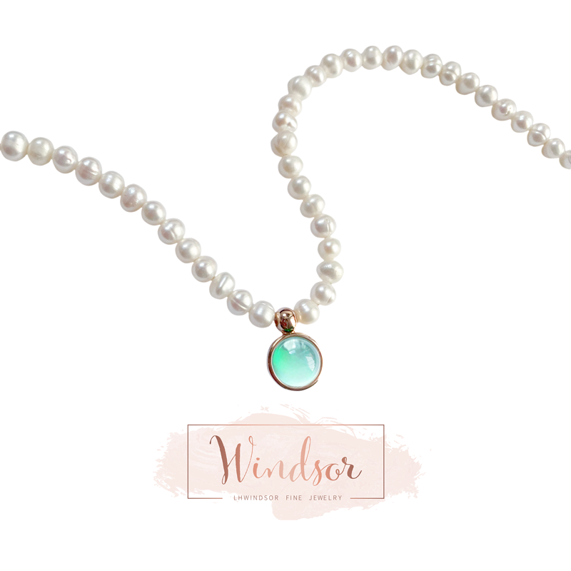 Thumbnail: Birthstone pearl necklace