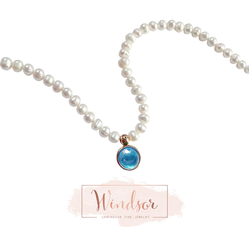 Thumbnail: Birthstone pearl necklace
