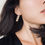 Thumbnail: Bamboo ovate hoop earrings