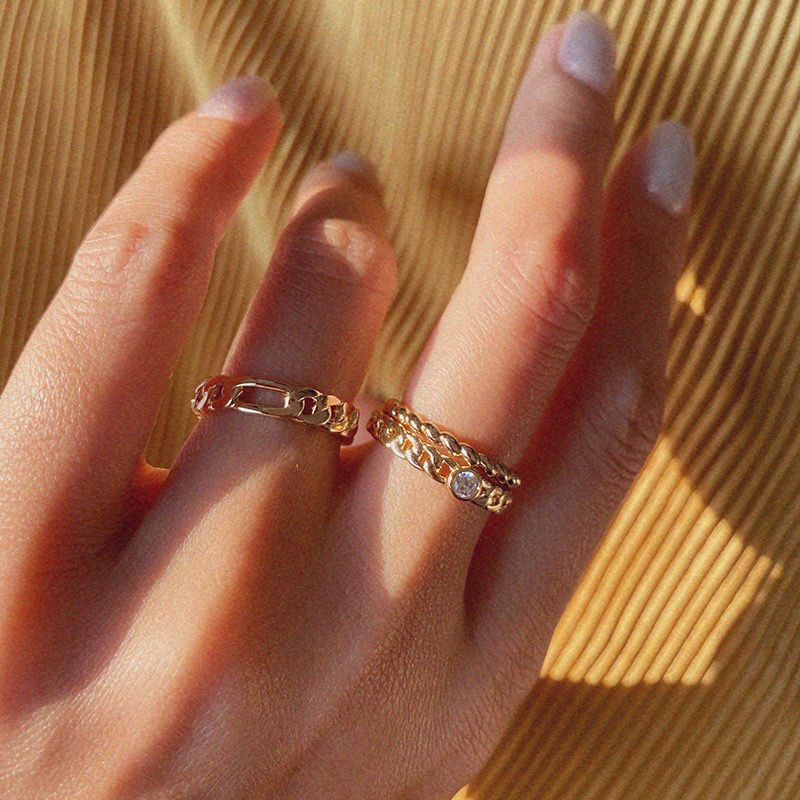 Triple chain rings