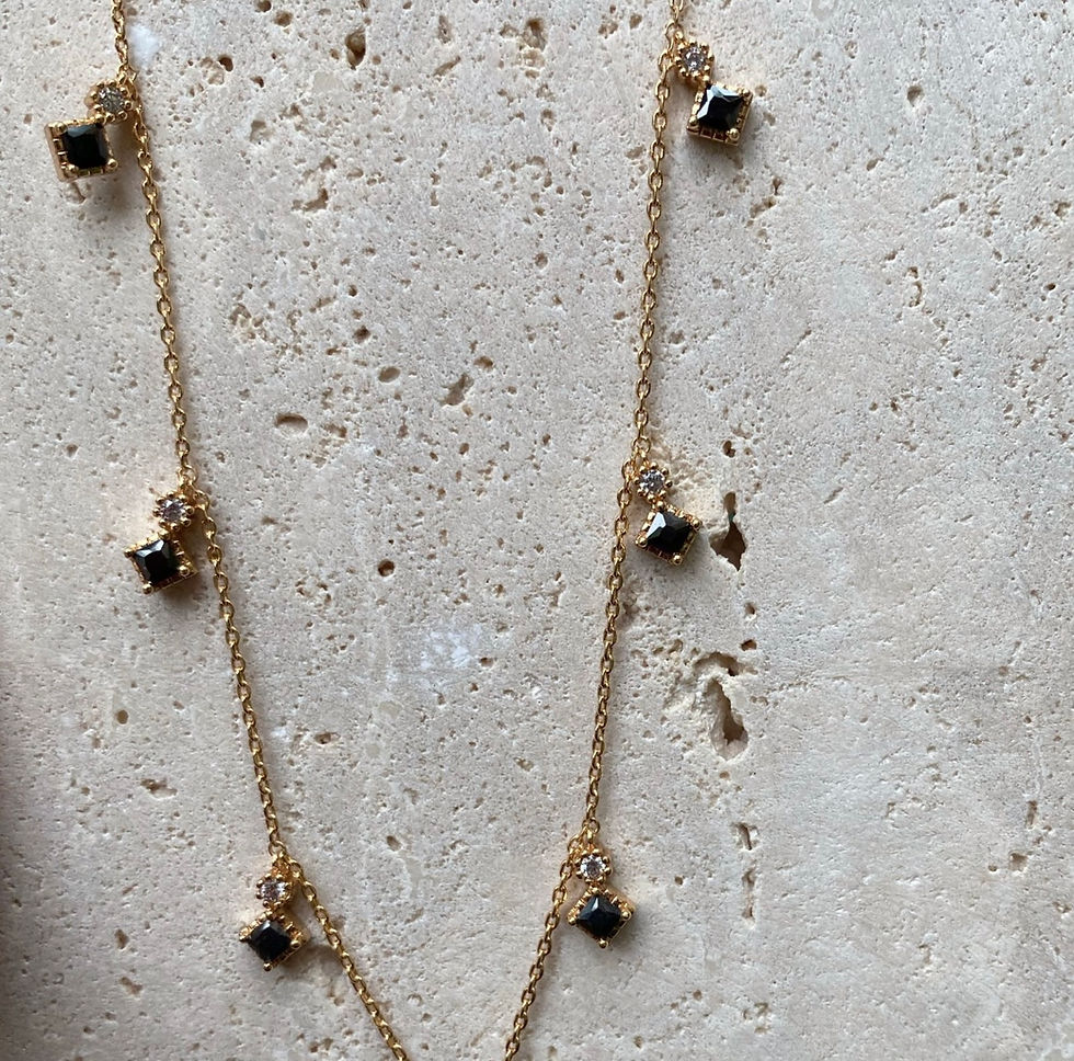 Thumbnail: Black diamond necklace 