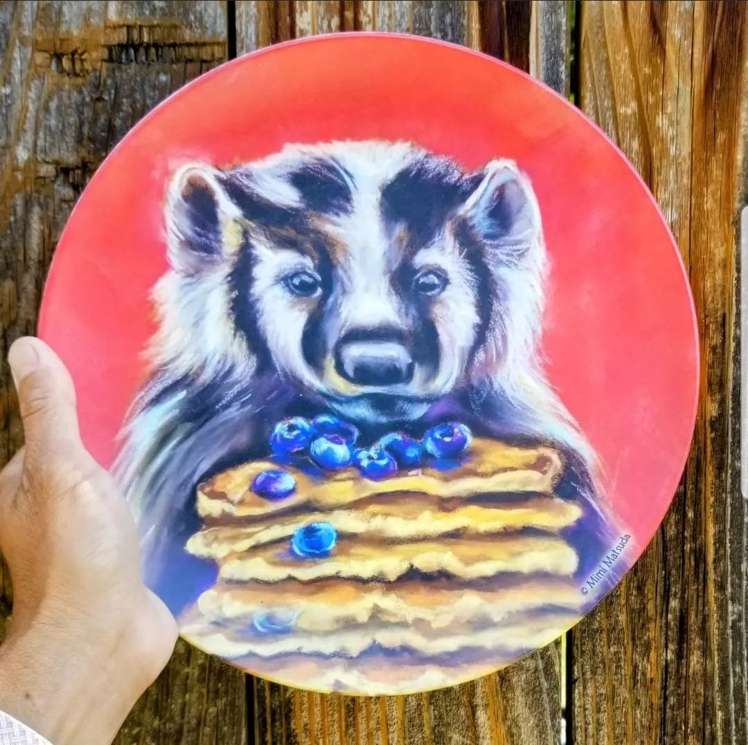 "Badger Pancakes" 10 inch diameter Plate