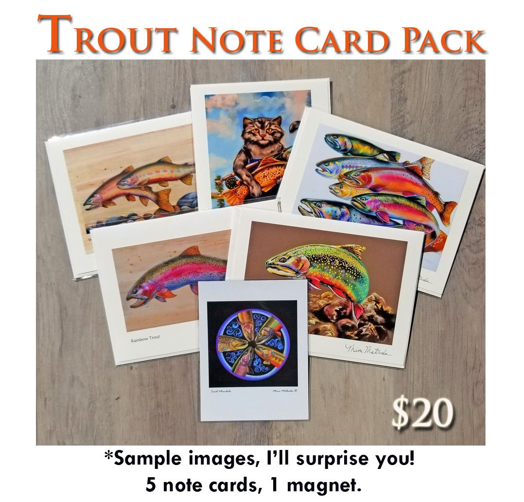 TROUT Note Card Pack & Magnet