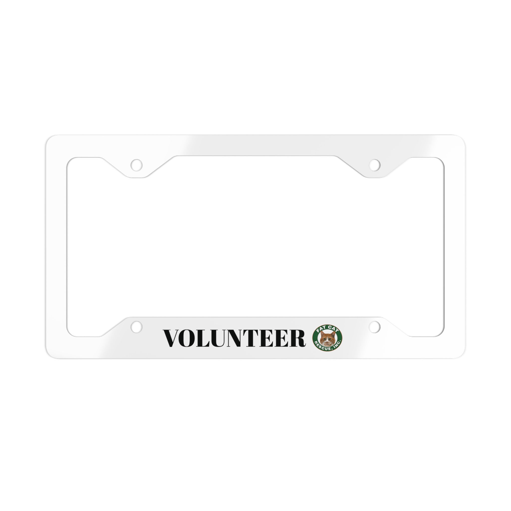 Proud Fat Cat Volunteer License Plate Frame