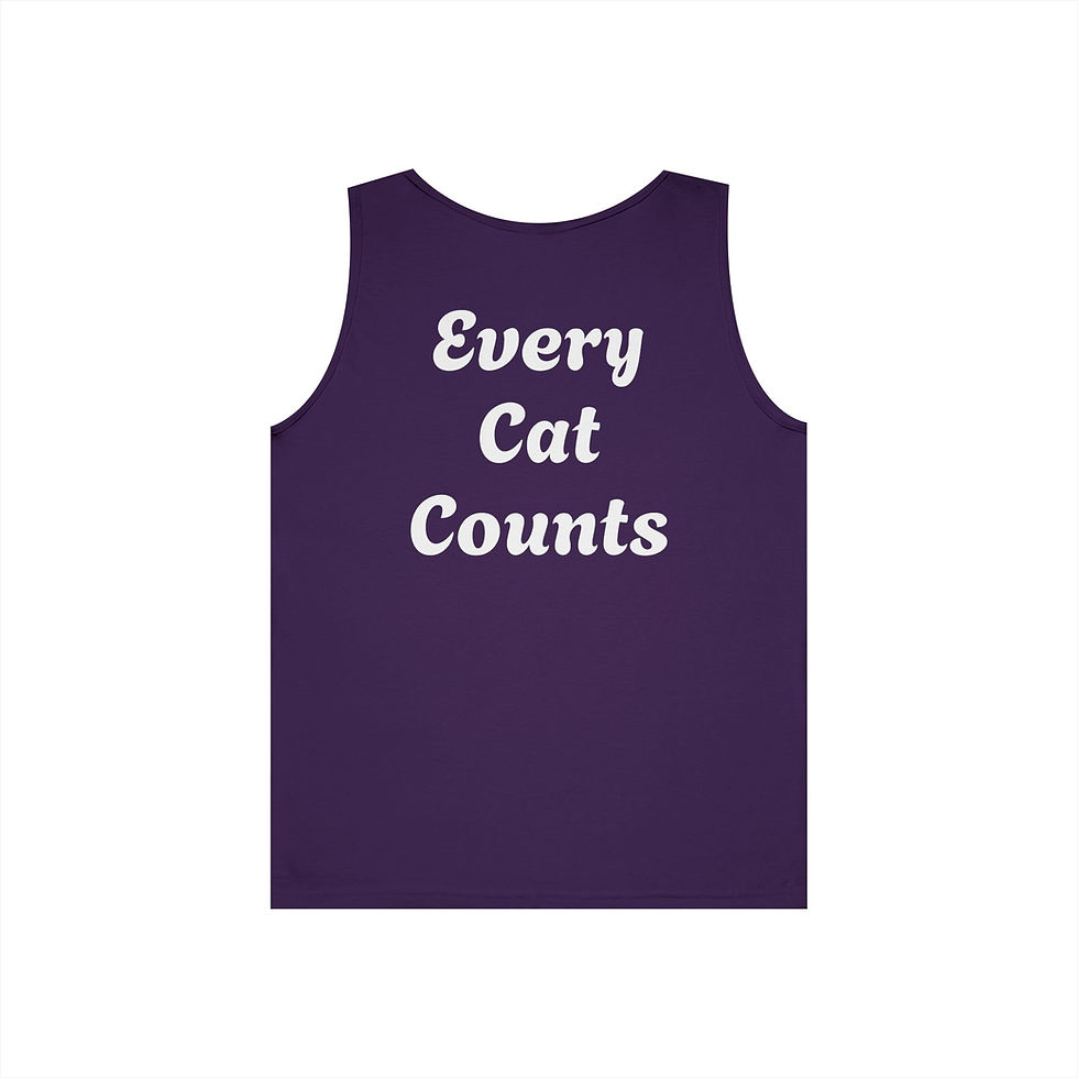 Thumbnail: Fat Cat Rescue Unisex Cotton Tank Top | Every Cat Counts