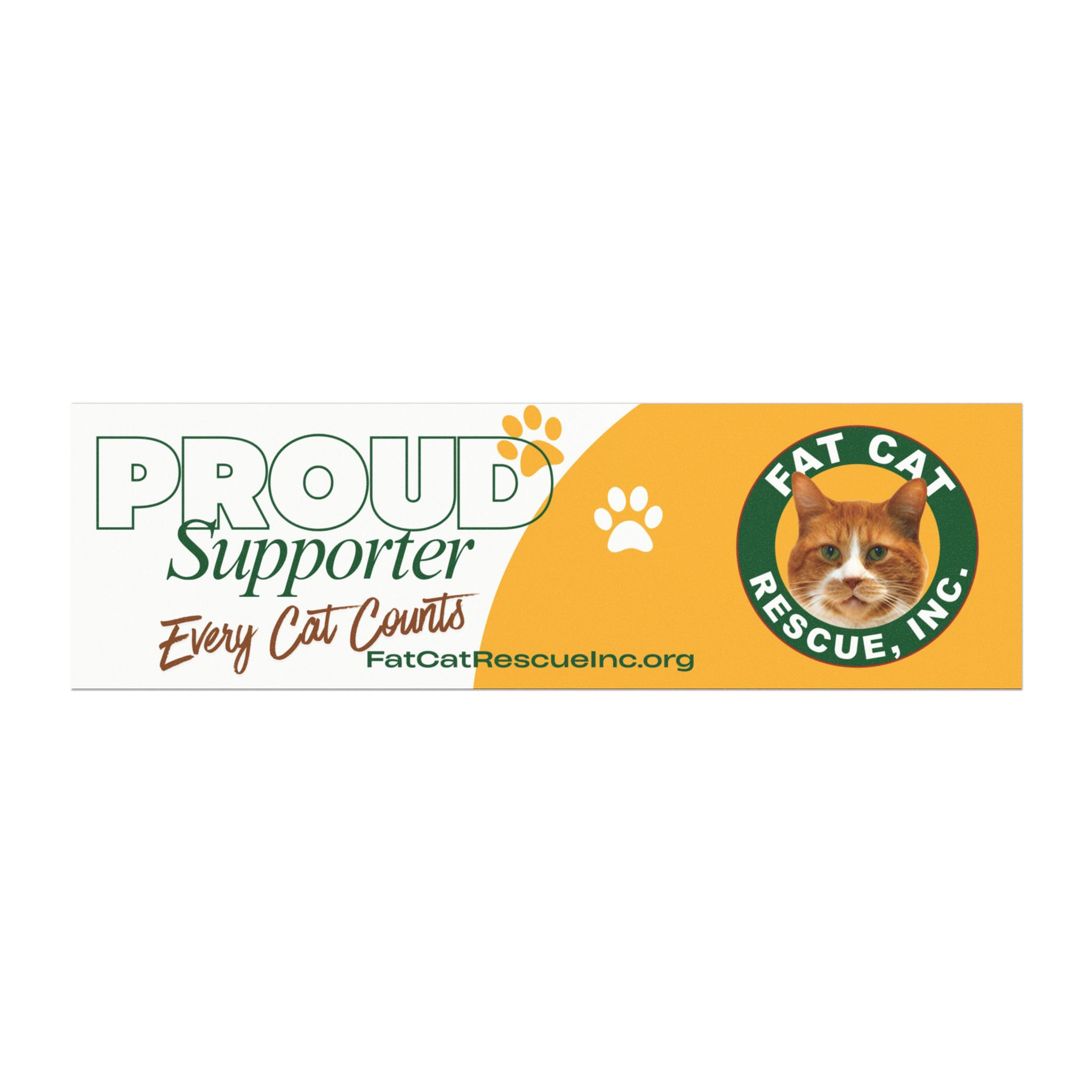 Proud Fat Cat Supporter Car Magnet 10x3