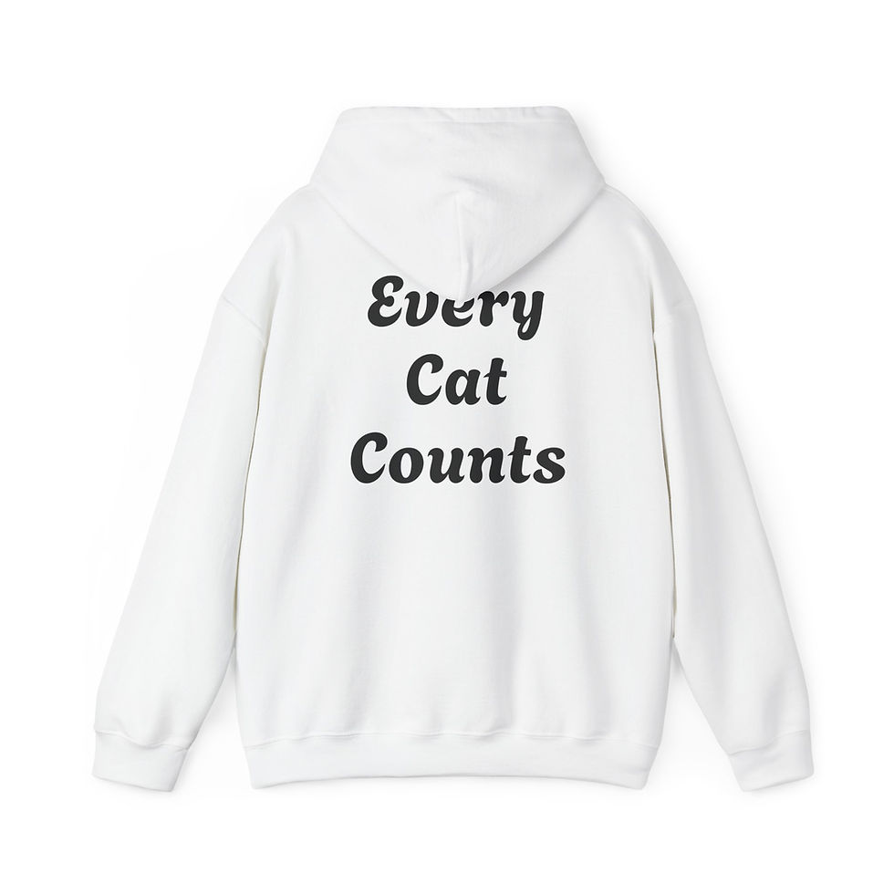Thumbnail: Every Cat Counts Hoodie. Fat Cat Rescue Logo