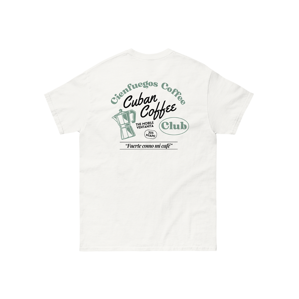 Moka Pot White T-Shirt | Cienfuegos Coffee®
