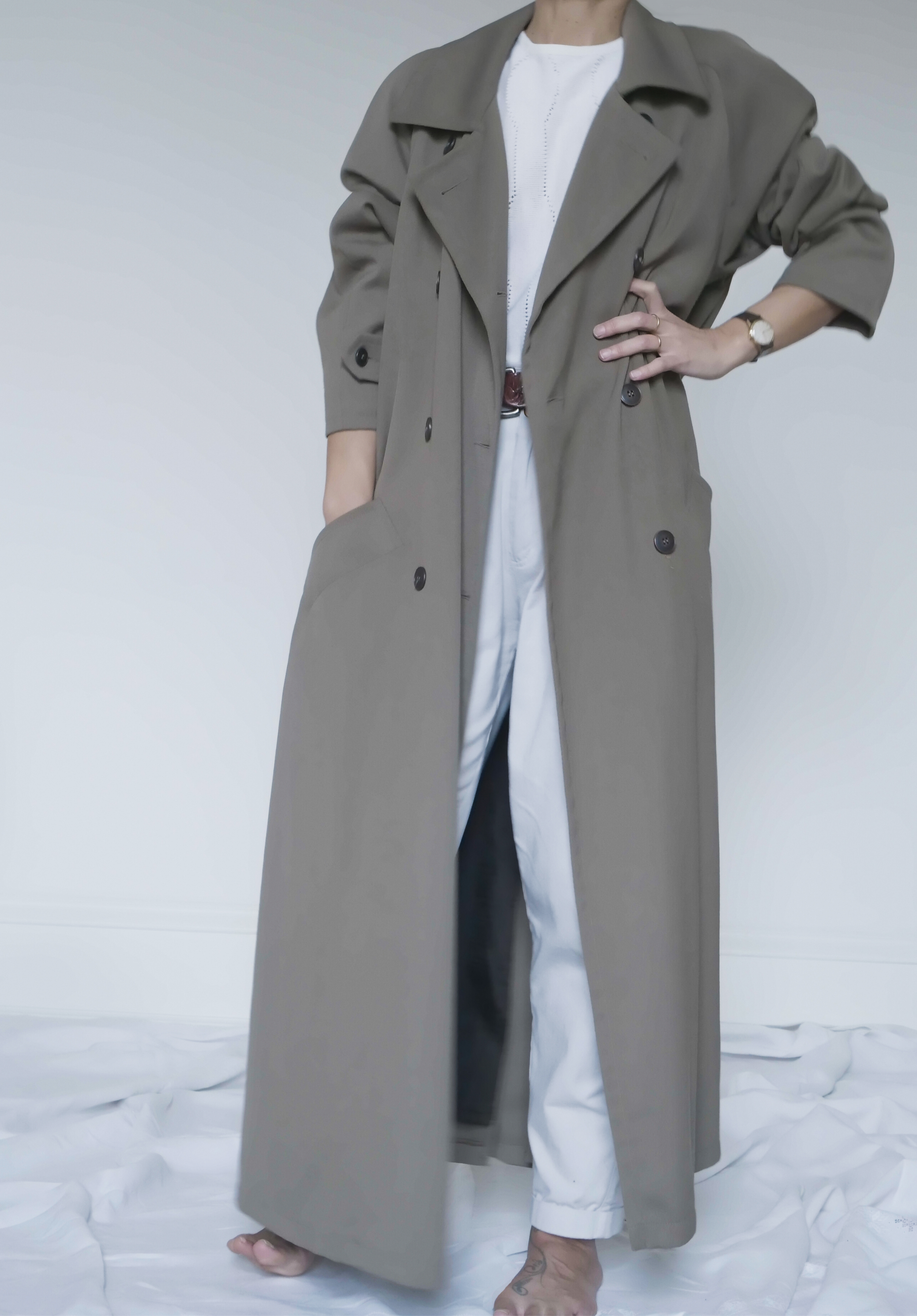 Vintage Taupe Trench Coat | Mysite