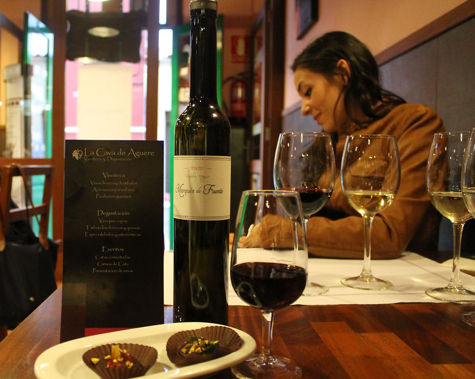 Tinto semidulce con bombones