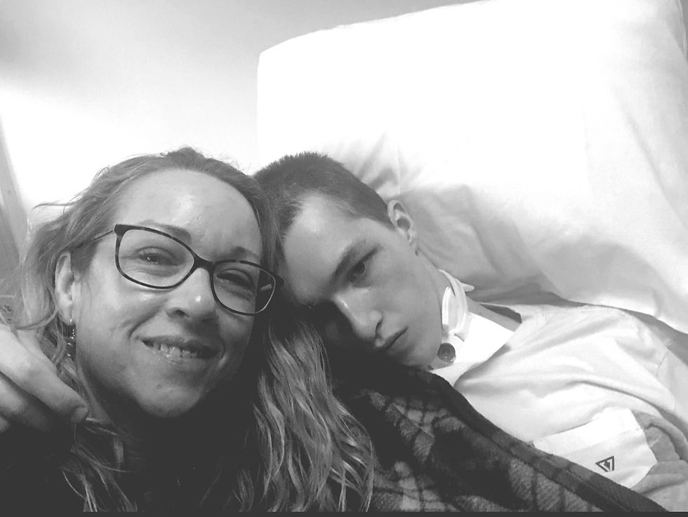 Me and Jonny in the hospital