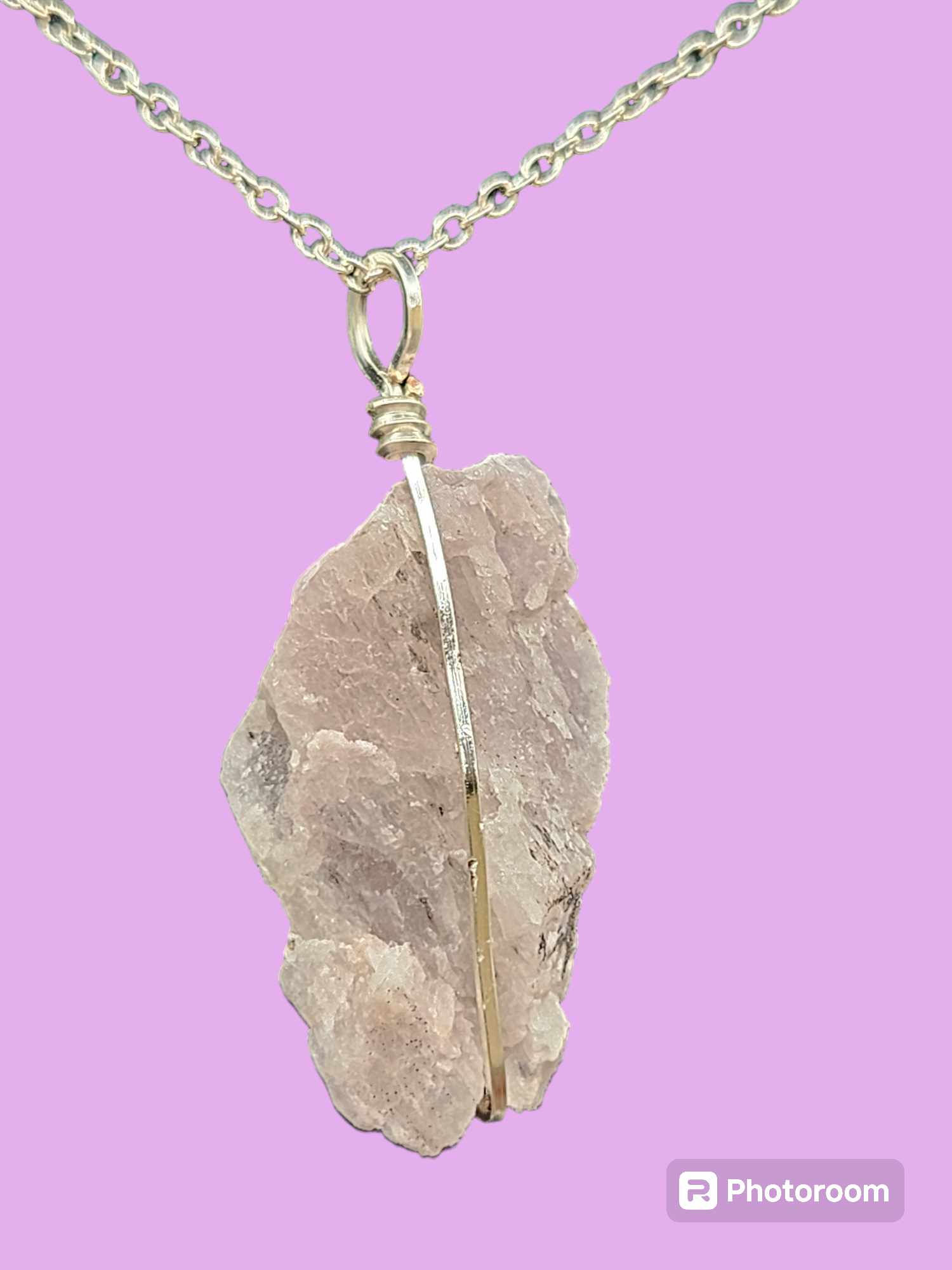 Raw Kunzite Pendant