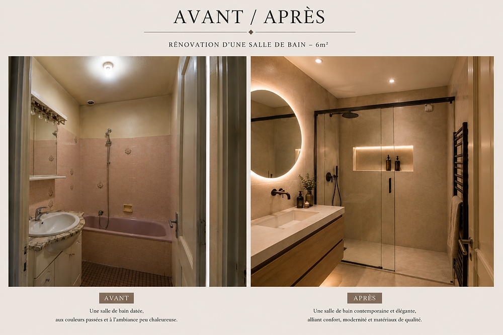 Avant/après : rénovation d'une salle de bain
