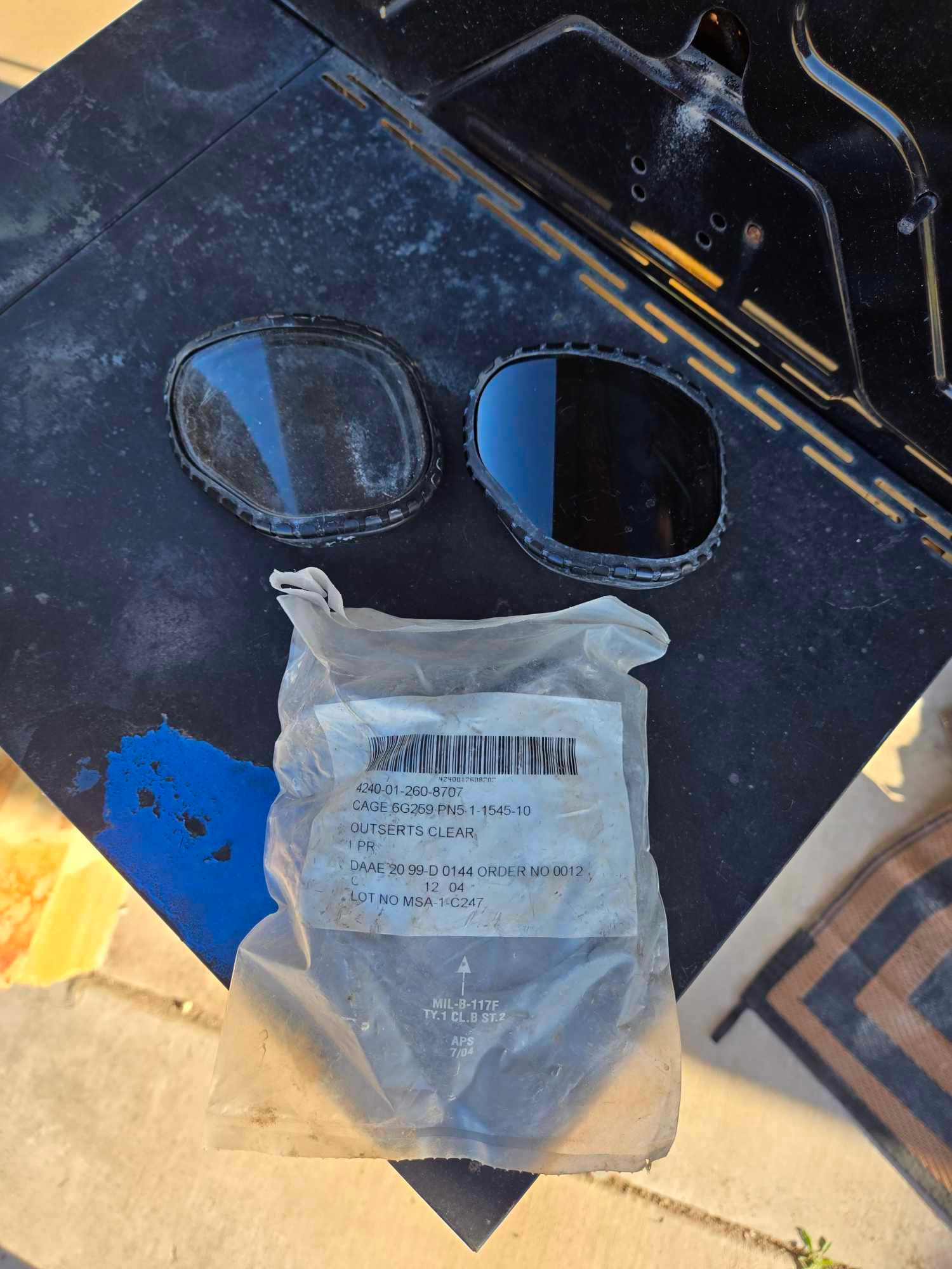 nbc mask replacement outsert lenses clear and smoked