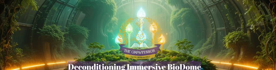 Deconditioning Kickstarter BioDome graphic symbolizing breaking free from limiting beliefs, cultural conditioning, and reclaiming authentic voice