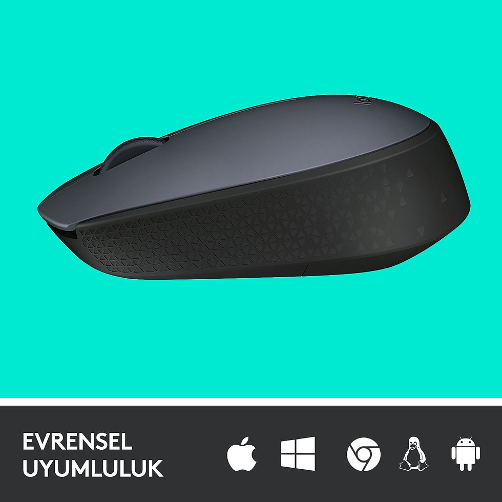 Küçük resim: Logitech M170 USB Alıcılı Kablosuz Mouse - Gri-siyah