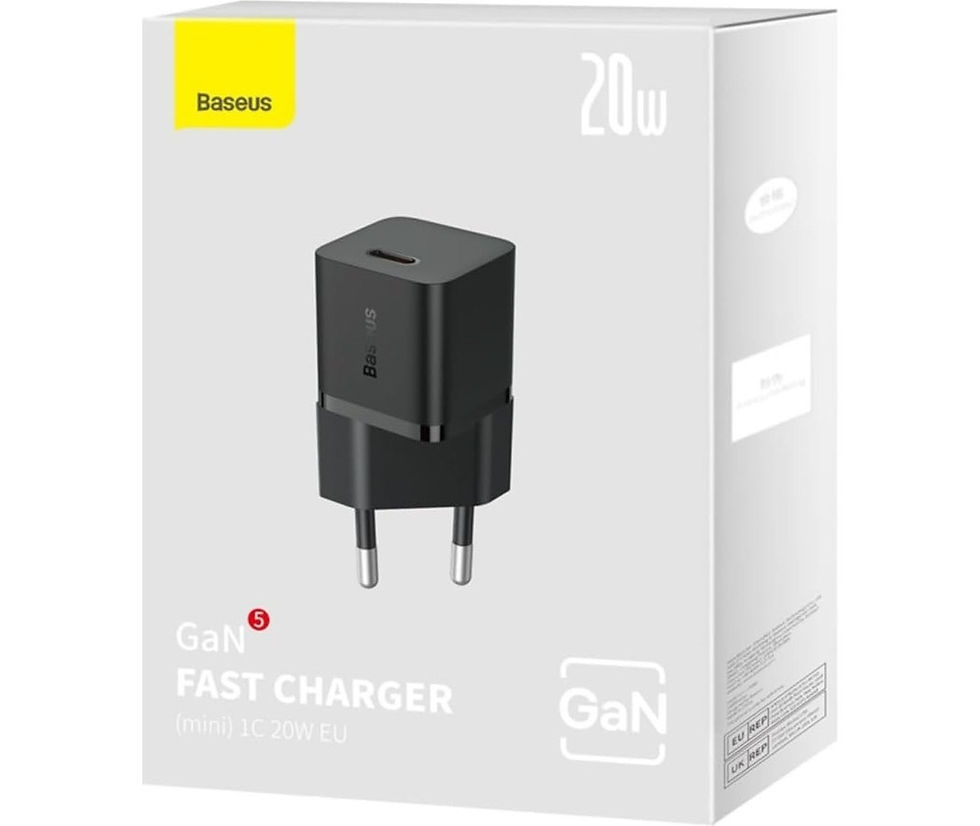 Küçük resim: Baseus CCGN050101 Gan5 Series 20W Pd Ultra Hızlı Type-C Şarj Aleti Mini Adaptör