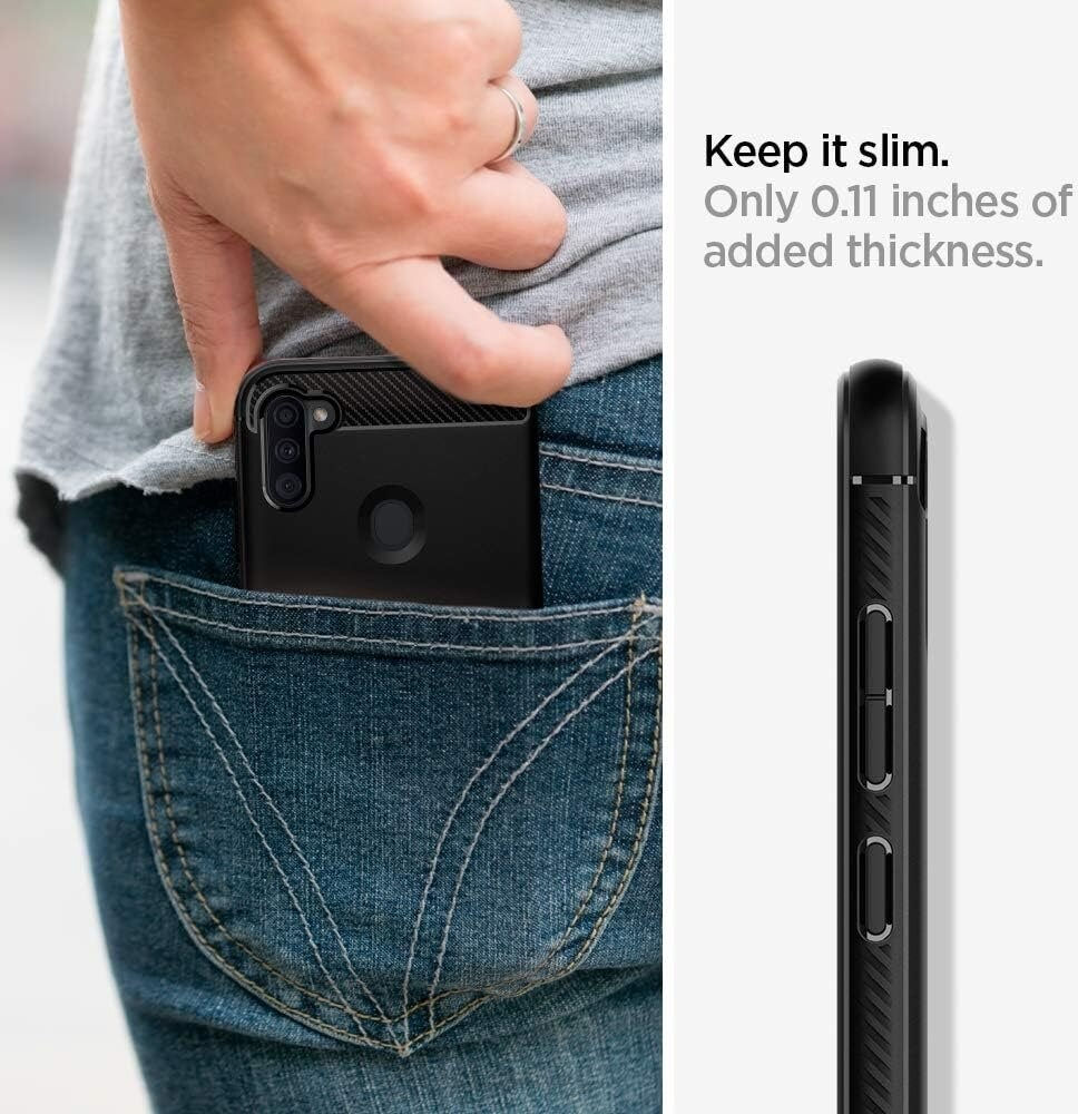 Küçük resim: Spigen Galaxy M11 / Galaxy A11 Kılıf Rugged Armor Matte Black - ACS00855