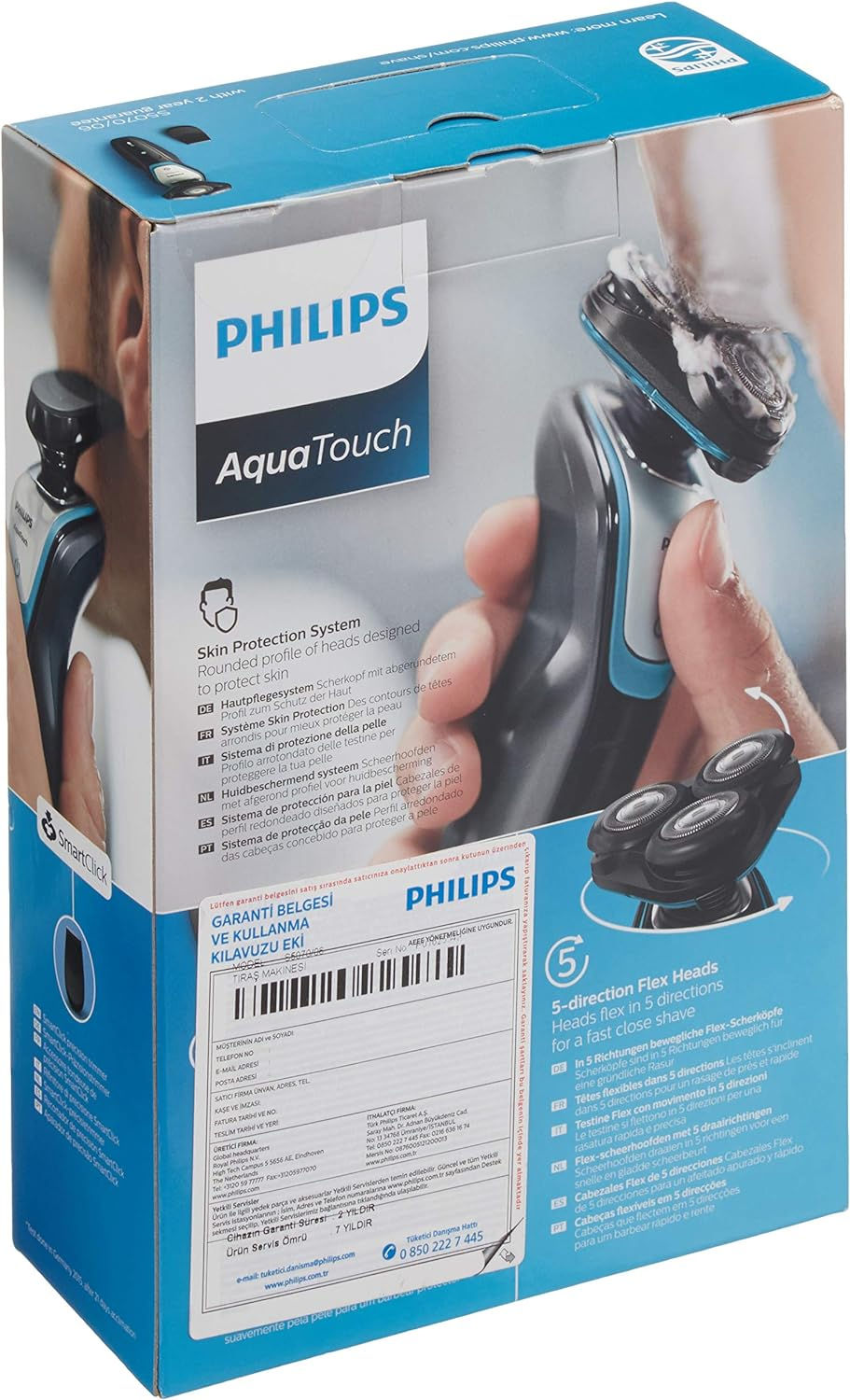 Küçük resim: Philips AquaTouch  S5070/06 elektrikli tıraş makinesi