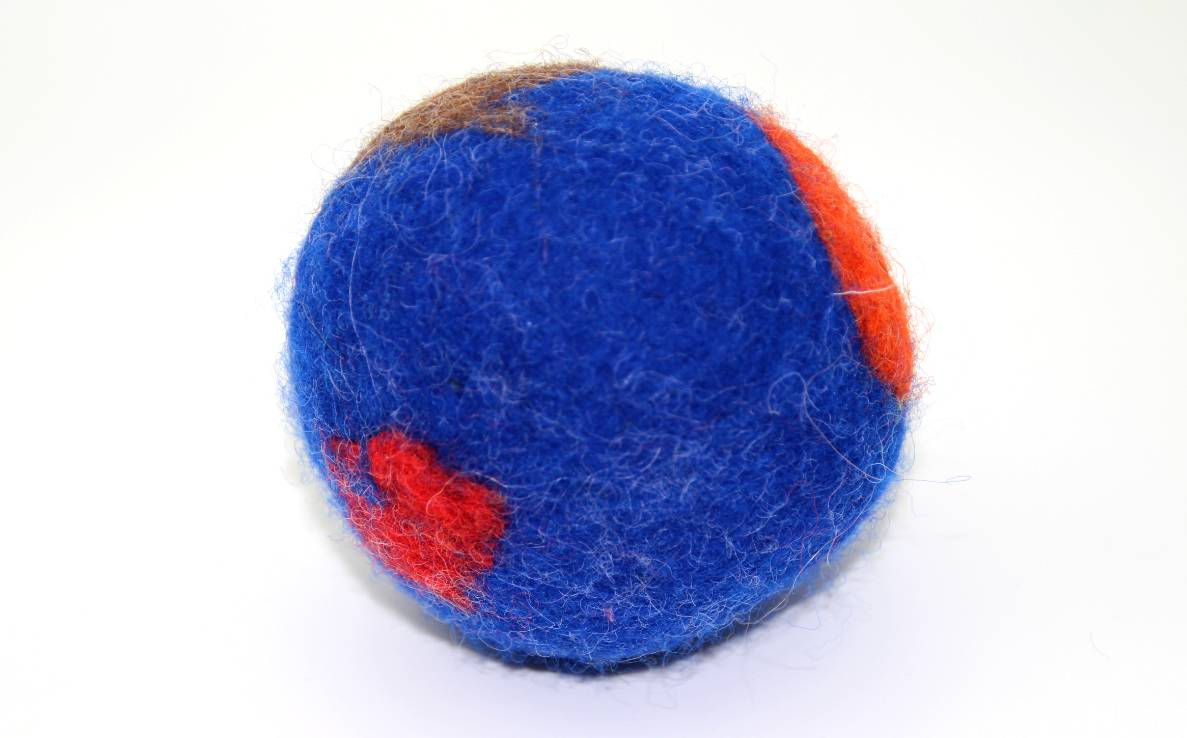 Filzball Dunkelblau Rot ohne Rassel