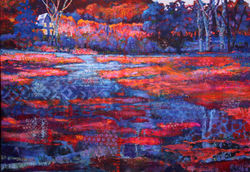 Gatineau River Glimmer_Marilyn Smith_techniques mixtes_techniques mixtes_techniques mixtes_18x24_$57