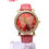 Miniatura: Reloj con Diseño de Mariposas Rojo