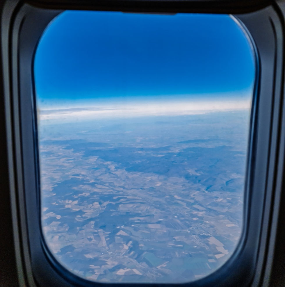 plane window view