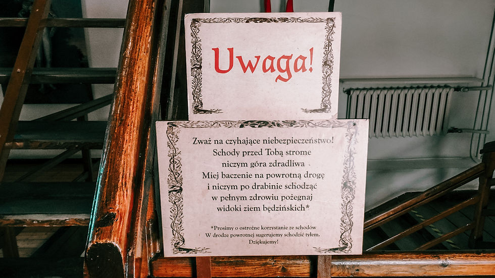 warning of high stairs