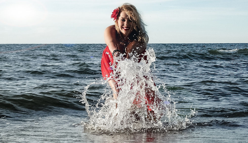 girl in the ocean
