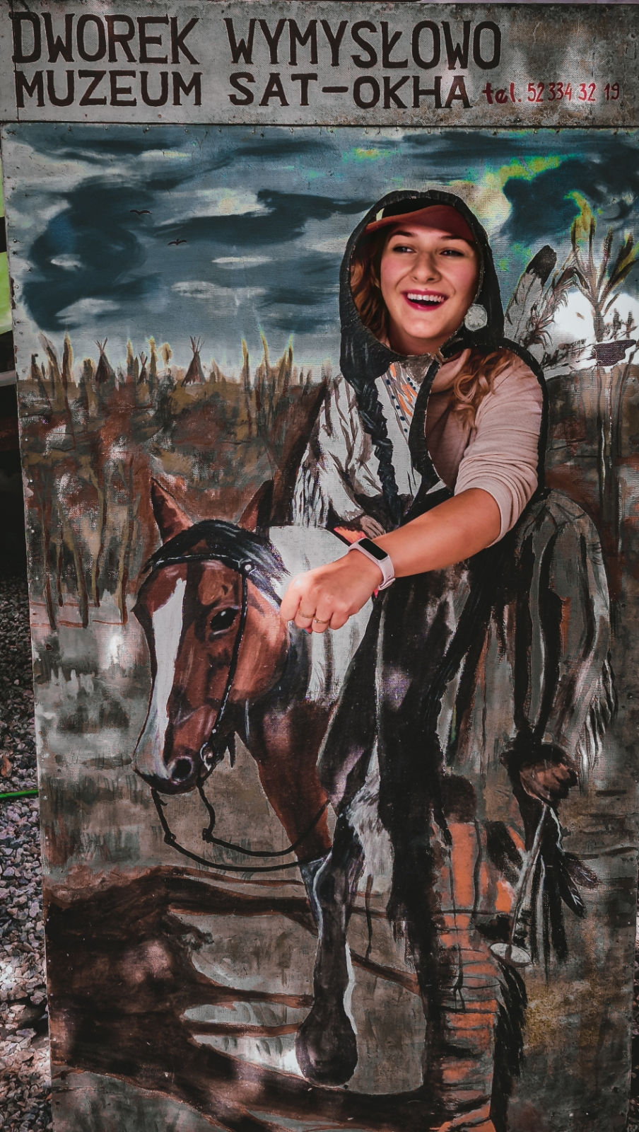 woman at the horse