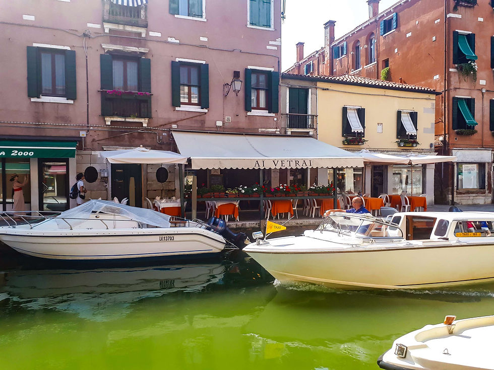 boats in venice murano canals