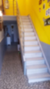 Habillage escalier bois par système Maytop et rampe et balustrade Inox